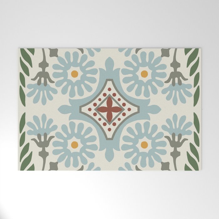 Moroccan Tile Welcome Mat Gallery Image 1