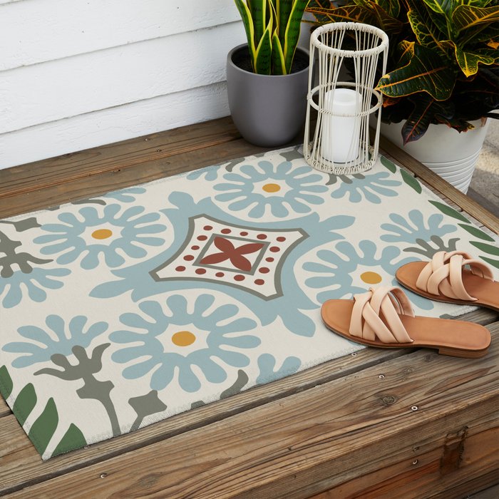 Moroccan Tile Outdoor Rug Gallery Image 2