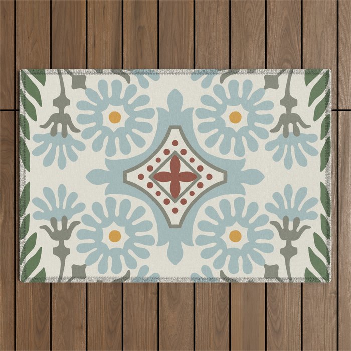 Moroccan Tile Outdoor Rug Gallery Image 1