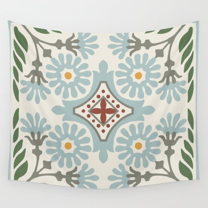 Moroccan Tile Wall Tapestry Gallery Image 4