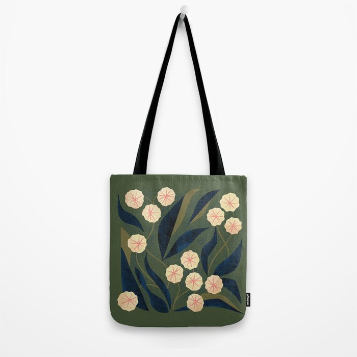 Green Floral Tote Bag Gallery Image 2