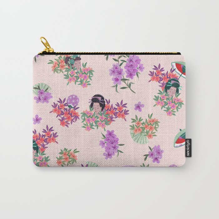 Pastel purple oriental pattern Carry All Pouch Gallery Image 1