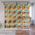 Abstract Linocut Pattern #9 Wall Mural Gallery Image 1