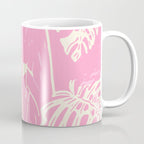 Pink Monstera Boho Tropical Coffee Mug Gallery Image 1