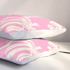Pink Monstera Boho Tropical Pillow Sham Gallery Image 3