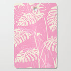 Pink Monstera Boho Tropical Cutting Board Gallery Image 1