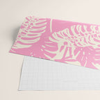 Pink Monstera Boho Tropical Wrapping Paper Gallery Image 2