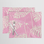 Pink Monstera Boho Tropical Placemat Gallery Image 1