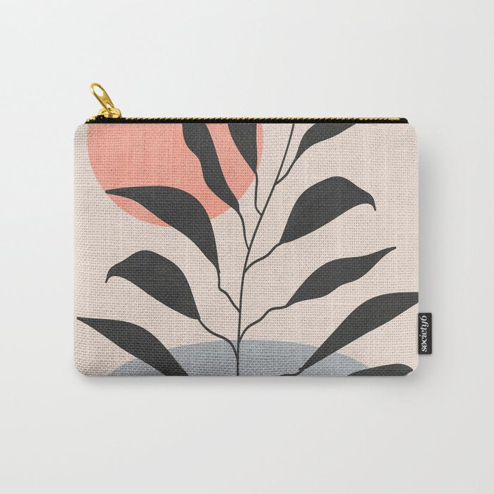 Tropical Leaf- Abstract Art 16 Carry All Pouch Gallery Image 1