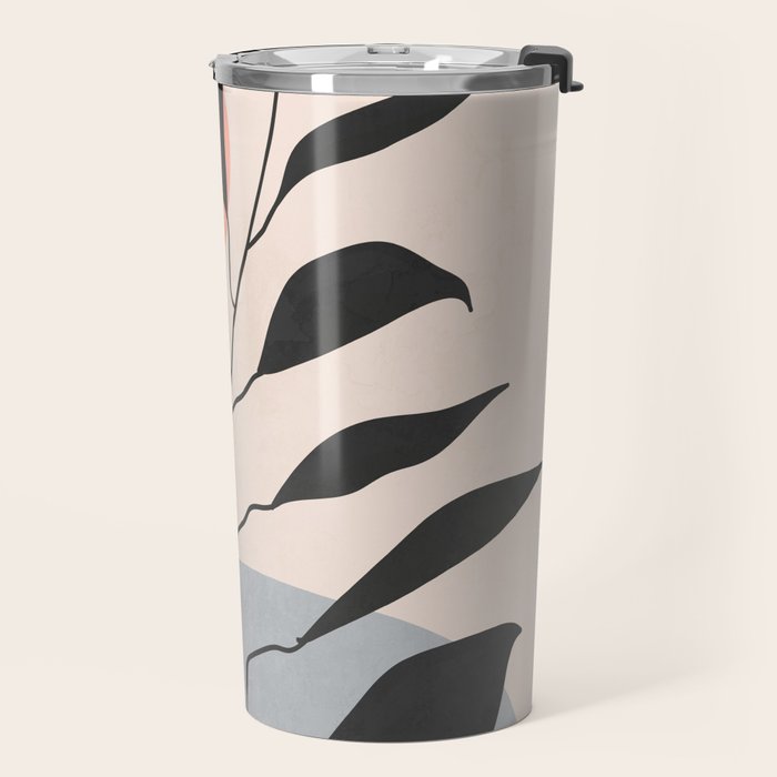 Tropical Leaf- Abstract Art 16 Travel Mug Gallery Image 2