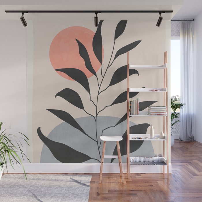 Tropical Leaf- Abstract Art 16 Wall Mural Gallery Image 1