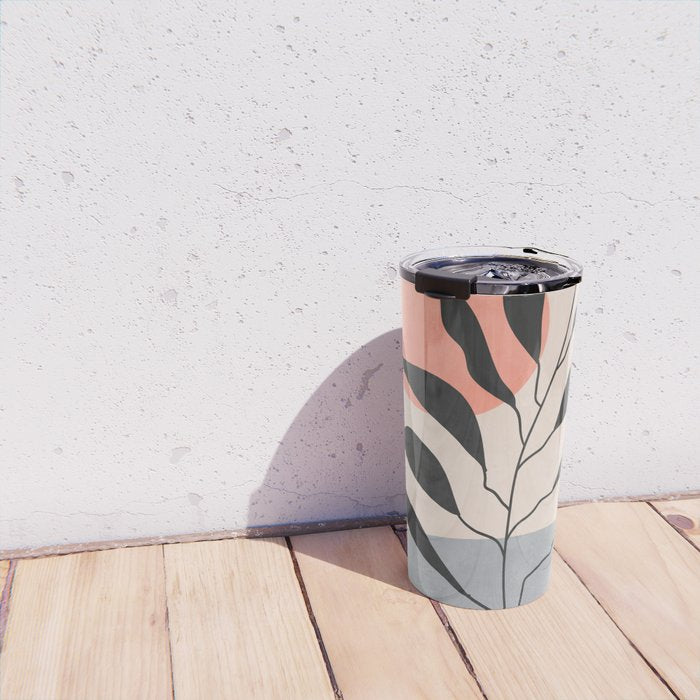 Tropical Leaf- Abstract Art 16 Travel Mug Gallery Image 4