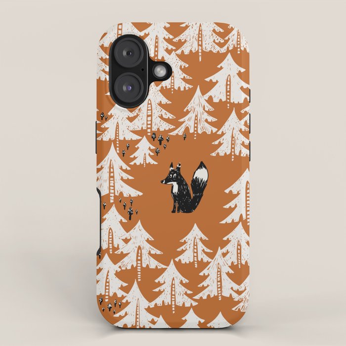 Black Forest fox terracotta iPhone Case Gallery Image 1