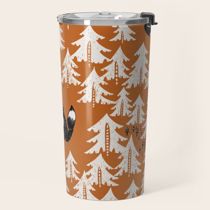 Black Forest fox terracotta Travel Mug Gallery Image 2