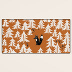 Black Forest fox terracotta Desk Mat Gallery Image 3