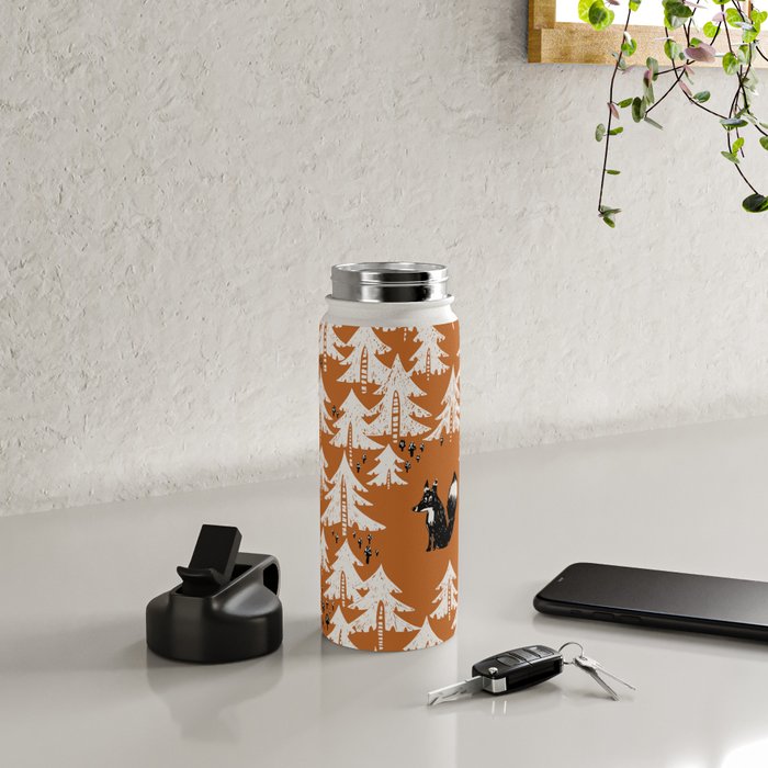 Black Forest fox terracotta Water Bottle Gallery Image 4