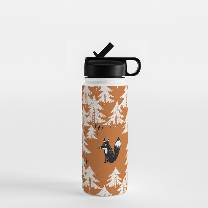 Black Forest fox terracotta Water Bottle Gallery Image 1