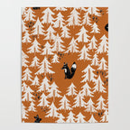 Black Forest fox terracotta Poster Gallery Image 4