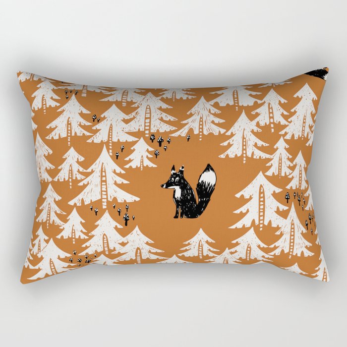 Black Forest fox terracotta Rectangular Pillow Gallery Image 2