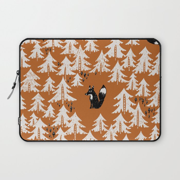Black Forest fox terracotta Laptop Sleeve Gallery Image 1