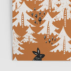 Black Forest fox terracotta Poster Gallery Image 3