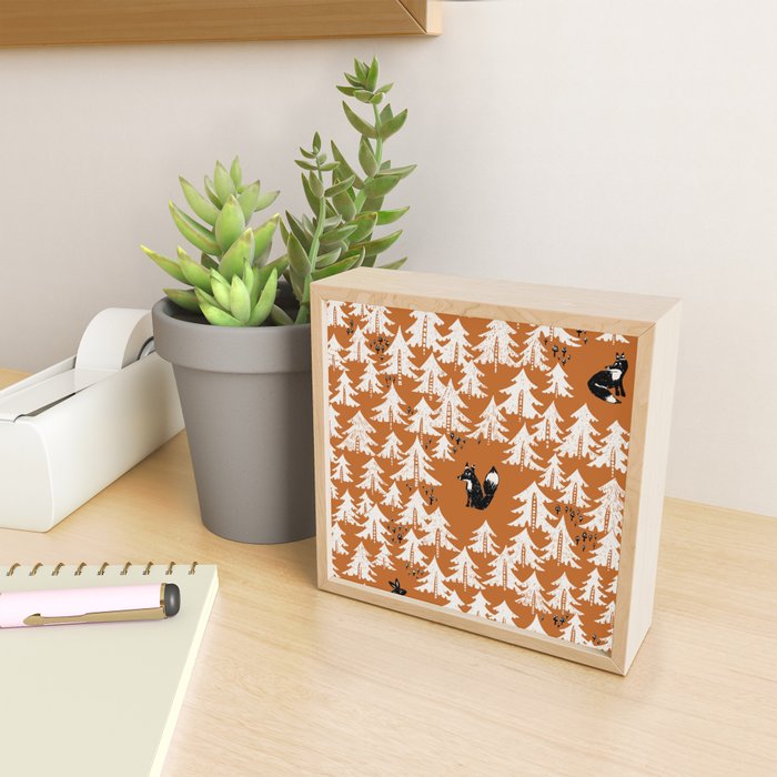 Black Forest fox terracotta Mini Art Print Gallery Image 2