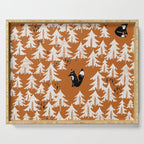 Black Forest fox terracotta Serving Tray Gallery Image 1
