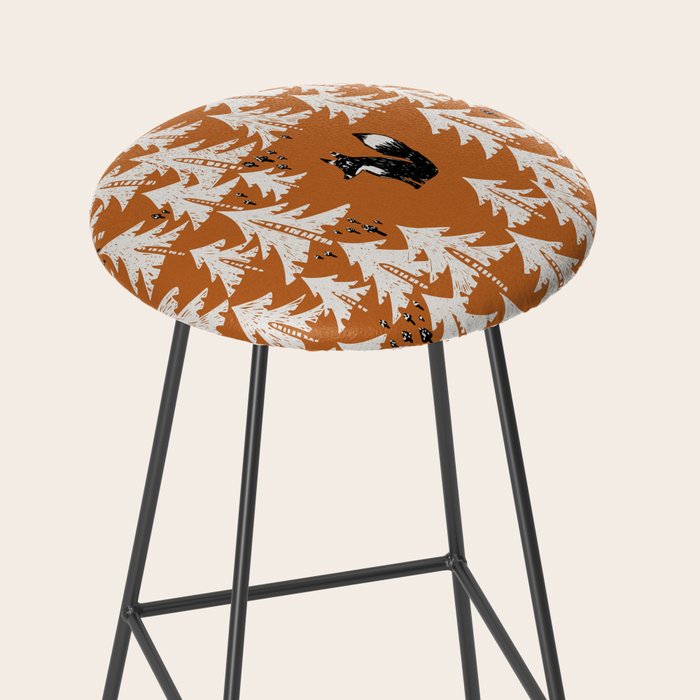 Black Forest fox terracotta Stool Gallery Image 2