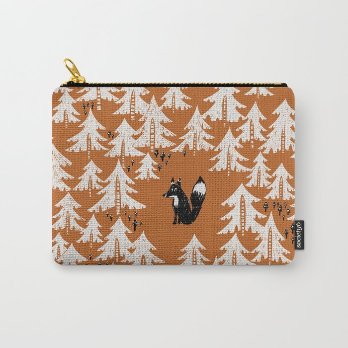 Black Forest fox terracotta Carry All Pouch Gallery Image 1