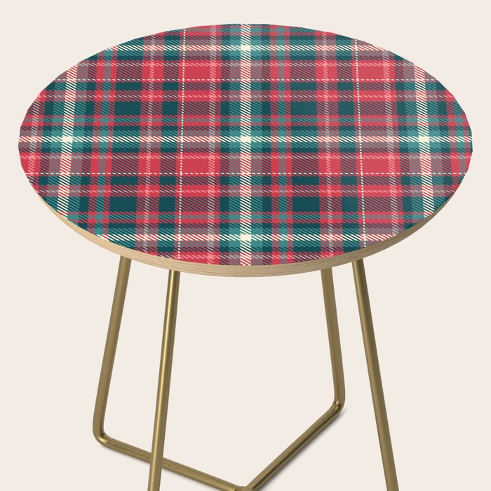 Classic Christmas Plaid Side Table Gallery Image 2