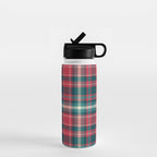 Classic Christmas Plaid Water Bottle Gallery Image 1