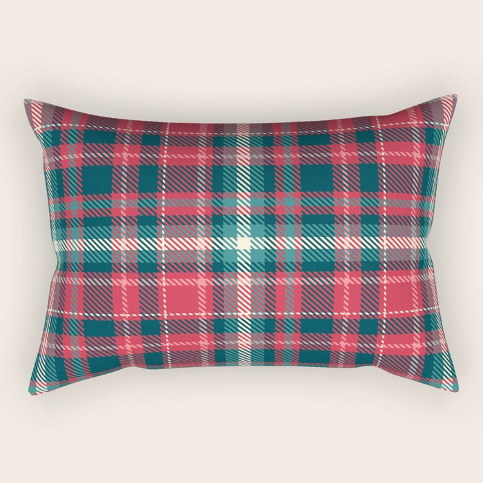 Classic Christmas Plaid Rectangular Pillow Gallery Image 2