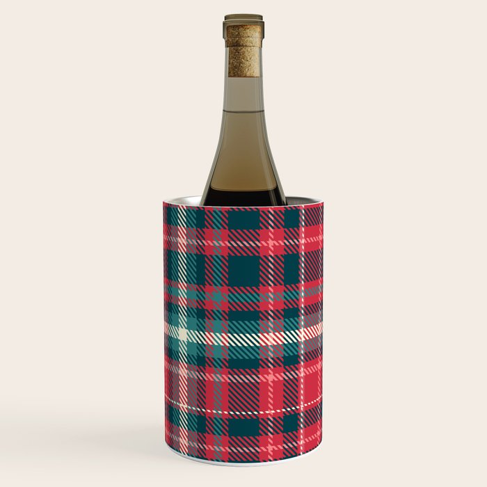 Classic Christmas Plaid Wine Chiller Gallery Image 2