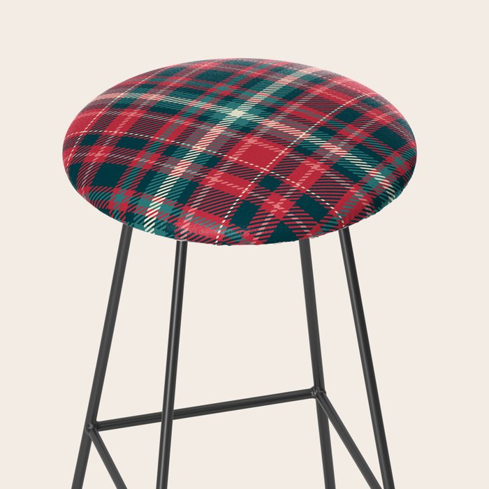 Classic Christmas Plaid Stool Gallery Image 2