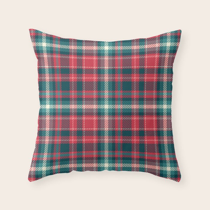 Classic Christmas Plaid Throw Pillow Gallery Image 6