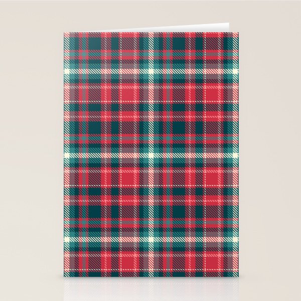 Classic Christmas Plaid Stationery Card Gallery Image 2