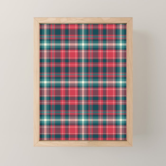 Classic Christmas Plaid Mini Art Print Gallery Image 1