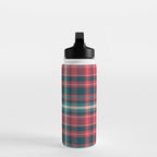 Classic Christmas Plaid Water Bottle Gallery Image 3