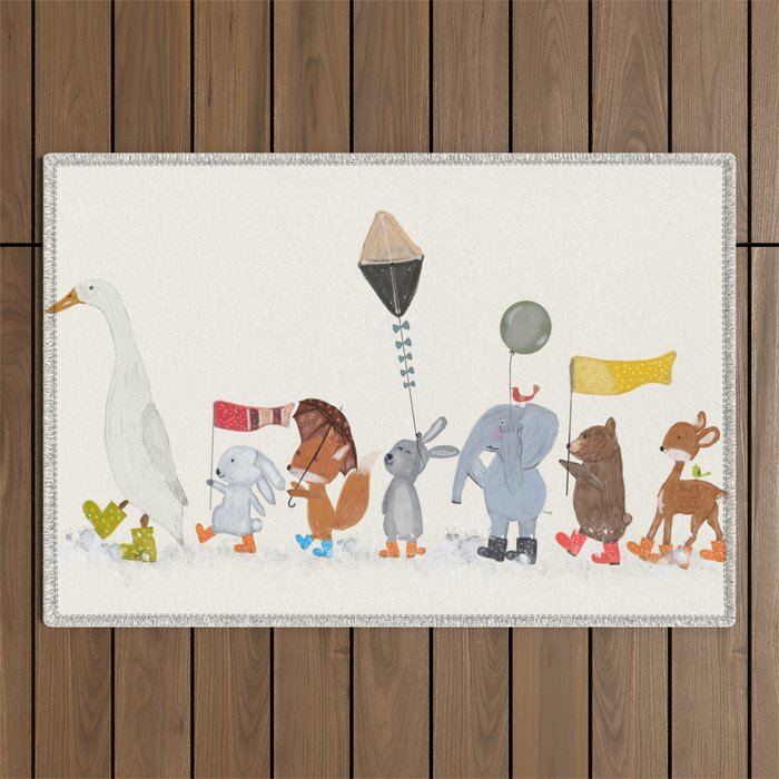 splish splash Outdoor Rug Gallery Image 1