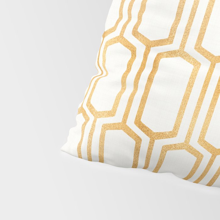 Gold Abstract Pattern Pillow Sham Gallery Image 4