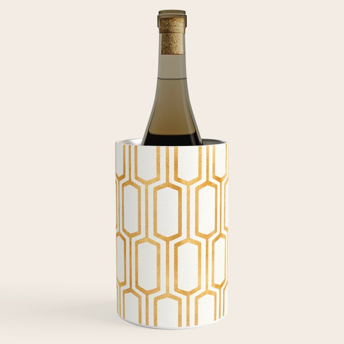 Gold Abstract Pattern Wine Chiller Gallery Image 3