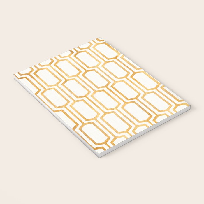 Gold Abstract Pattern Notebook Gallery Image 3