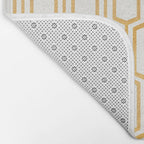 Gold Abstract Pattern Bath Mat Gallery Image 2
