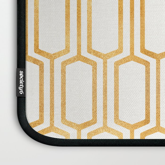 Gold Abstract Pattern Laptop Sleeve Gallery Image 3