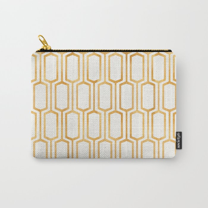 Gold Abstract Pattern Carry All Pouch Gallery Image 1