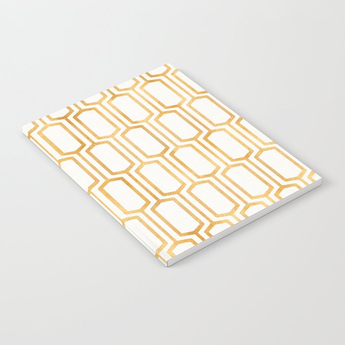 Gold Abstract Pattern Notebook Gallery Image 2