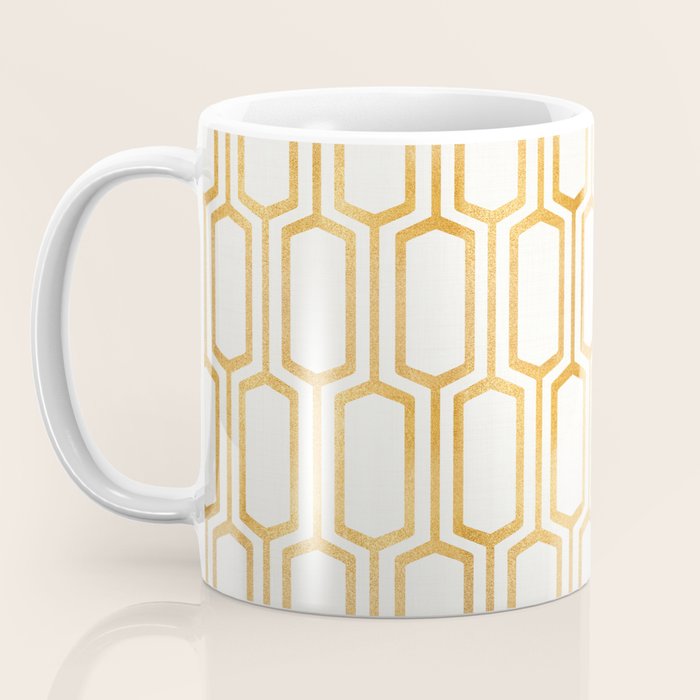 Gold Abstract Pattern Coffee Mug Gallery Image 3