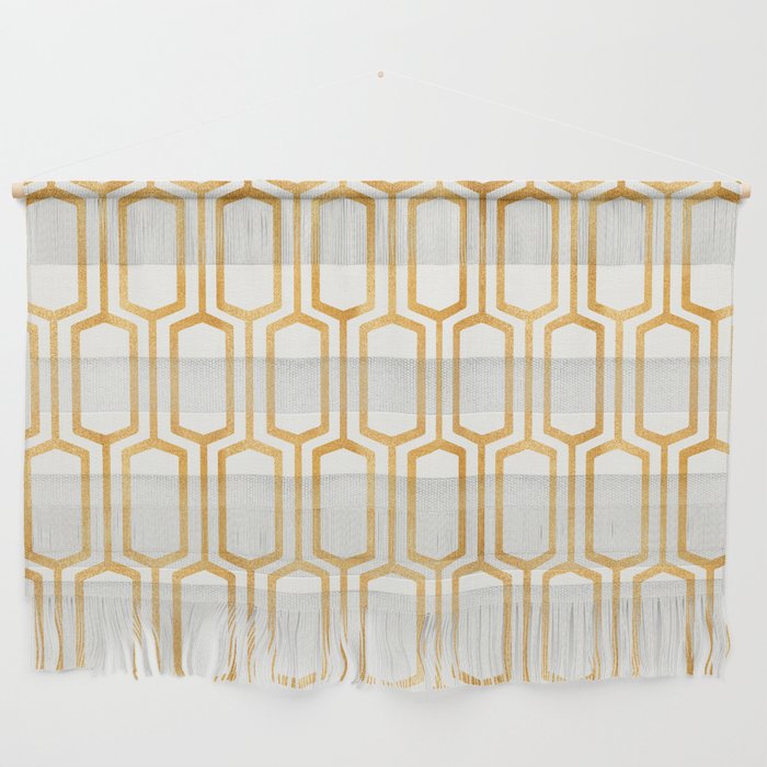 Gold Abstract Pattern Wall Hanging Gallery Image 1