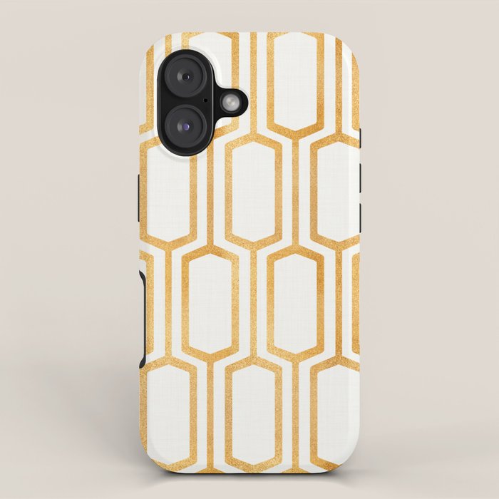 Gold Abstract Pattern iPhone Case Gallery Image 1