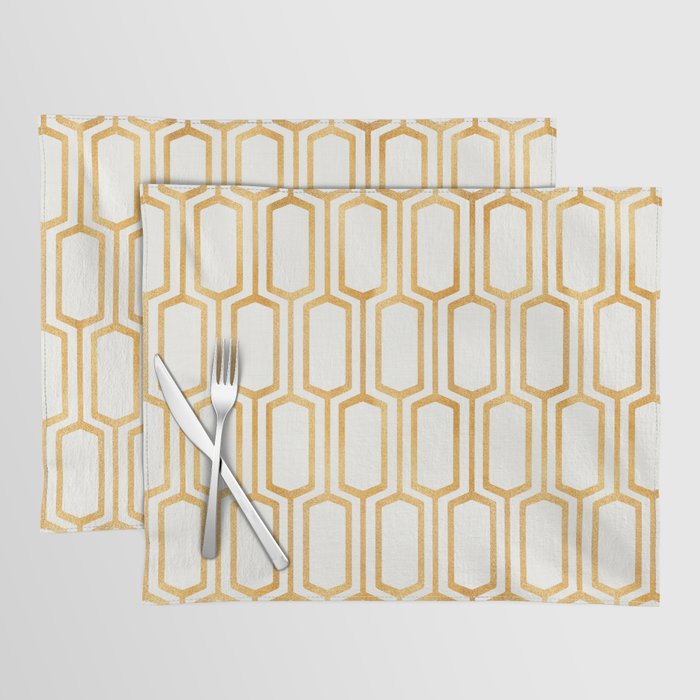 Gold Abstract Pattern Placemat Gallery Image 1